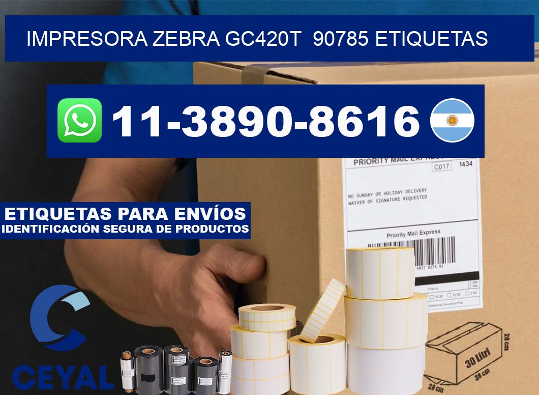 impresora zebra gc420t 90785 etiquetas
