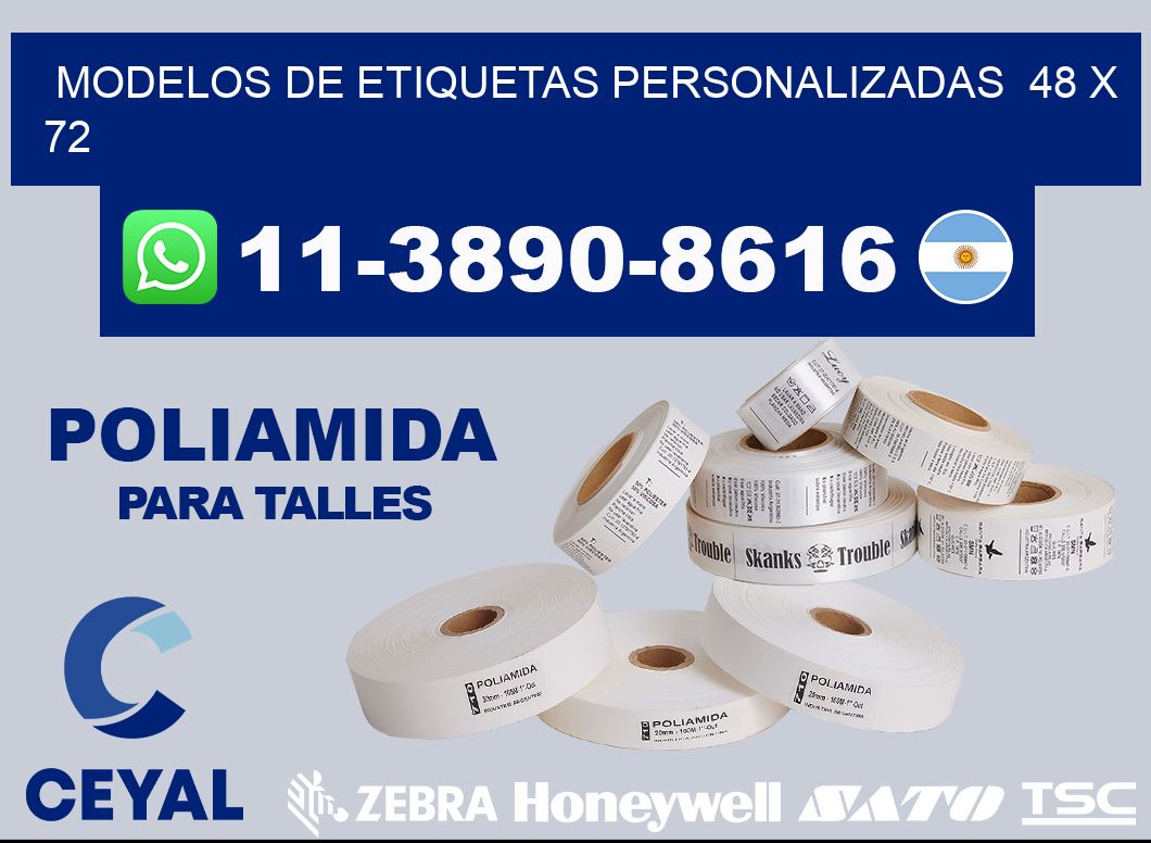 modelos de etiquetas personalizadas  48 x 72