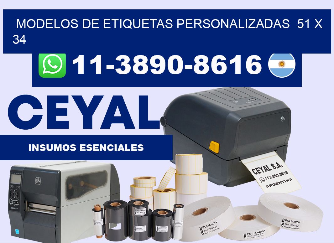 modelos de etiquetas personalizadas 51 x 34