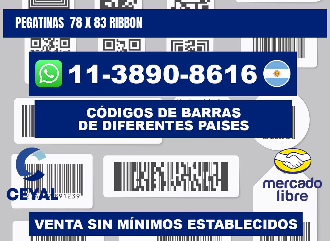 pegatinas  78 x 83 ribbon