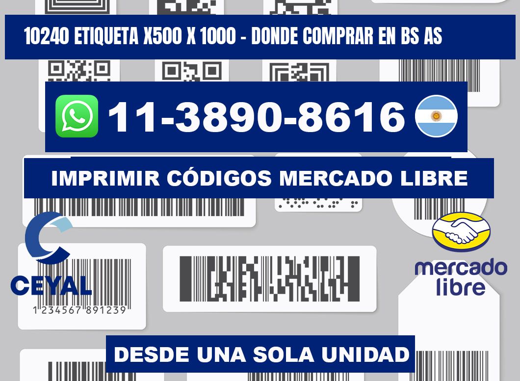 10240 etiqueta x500 x 1000 - Donde Comprar en bs as