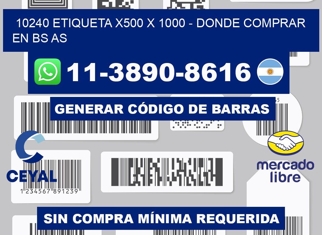 10240 etiqueta x500 x 1000 - Donde Comprar en bs as