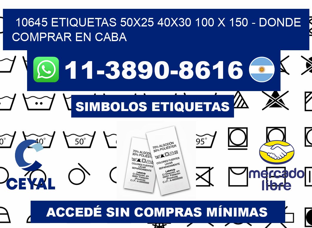 10645 etiquetas 50x25 40x30 100 x 150 - Donde Comprar en Caba