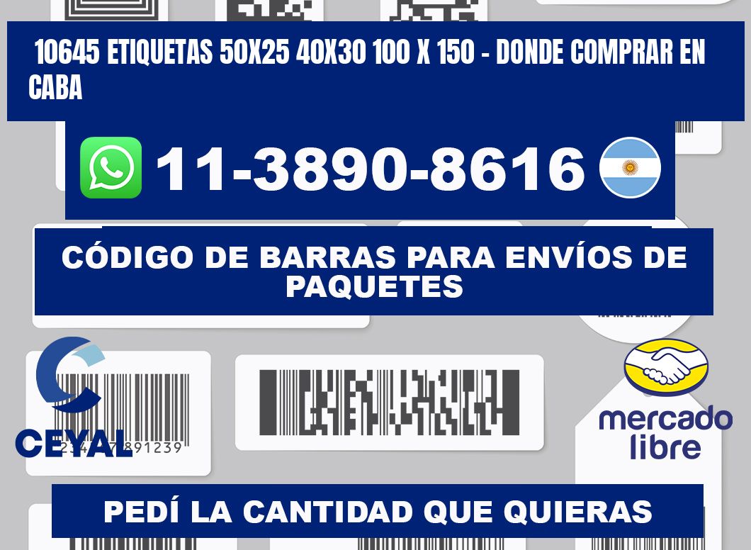 10645 etiquetas 50x25 40x30 100 x 150 - Donde Comprar en Caba