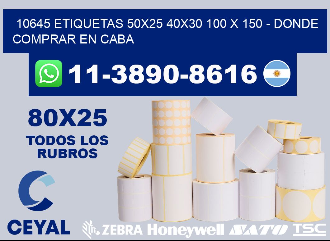 10645 etiquetas 50x25 40x30 100 x 150 - Donde Comprar en Caba