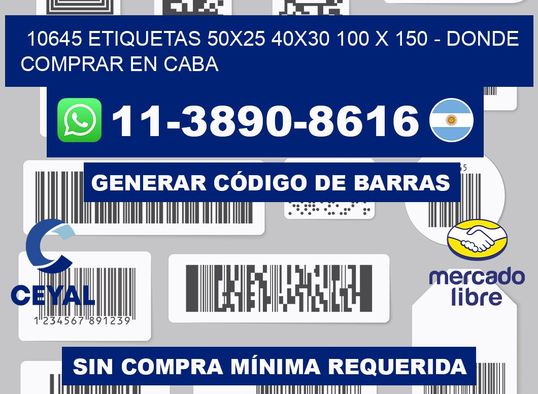 10645 etiquetas 50x25 40x30 100 x 150 - Donde Comprar en Caba