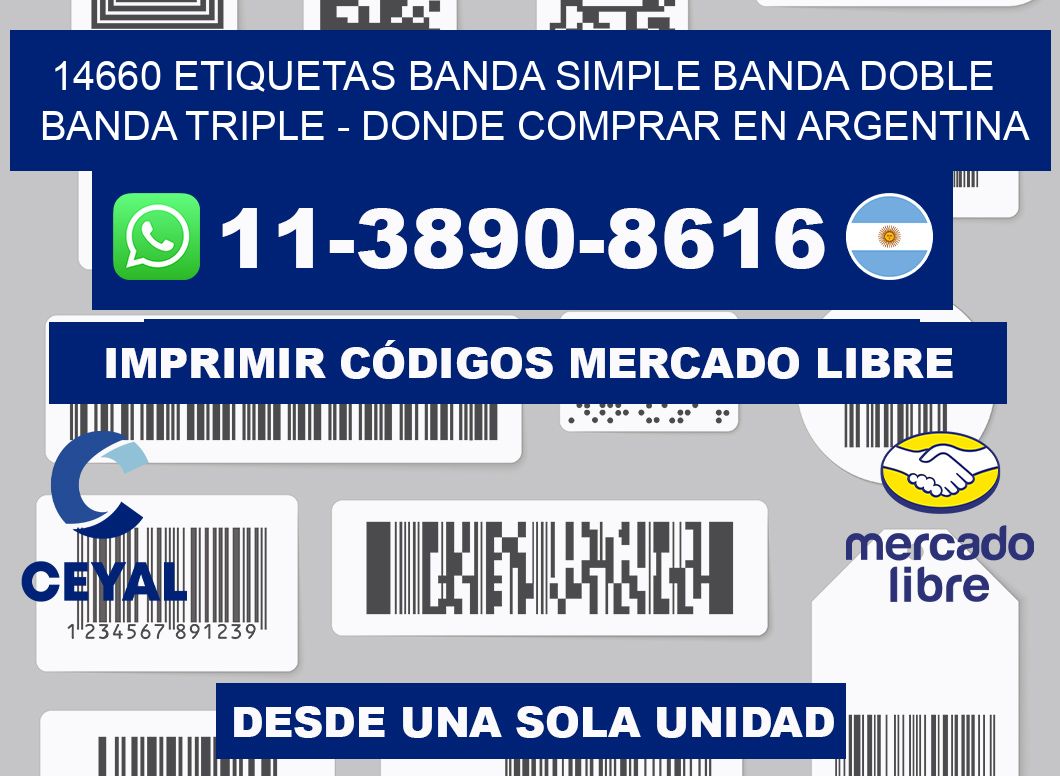 14660 etiquetas banda simple banda doble banda triple - Donde Comprar en Argentina