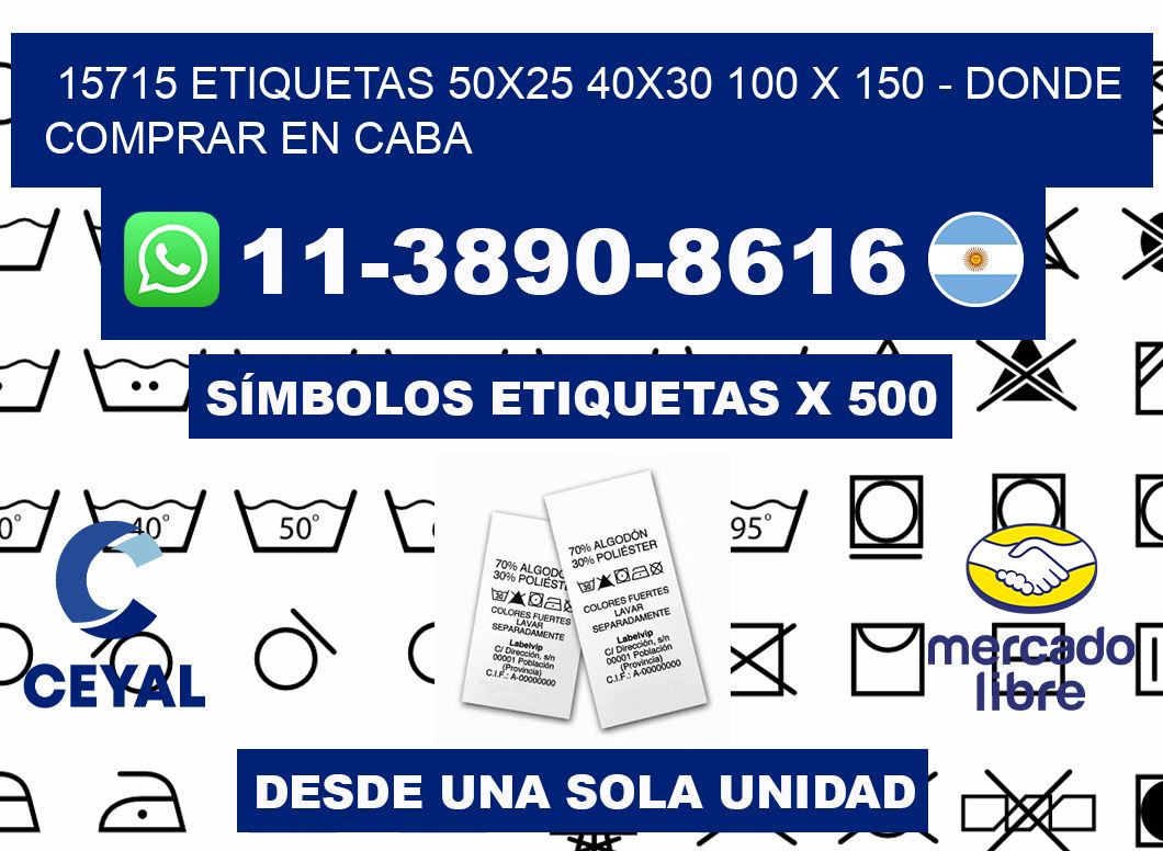 15715 etiquetas 50x25 40x30 100 x 150 - Donde Comprar en Caba