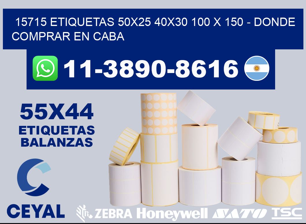 15715 etiquetas 50x25 40x30 100 x 150 - Donde Comprar en Caba