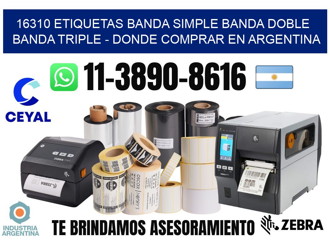 16310 etiquetas banda simple banda doble banda triple - Donde Comprar en Argentina