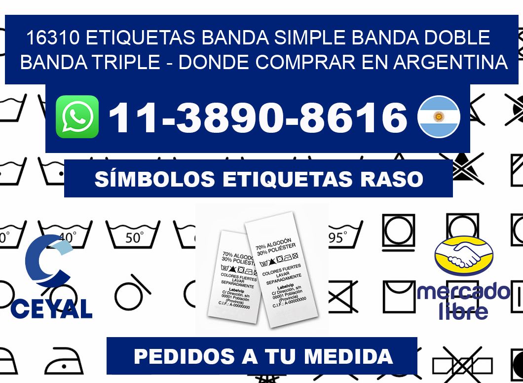 16310 etiquetas banda simple banda doble banda triple - Donde Comprar en Argentina