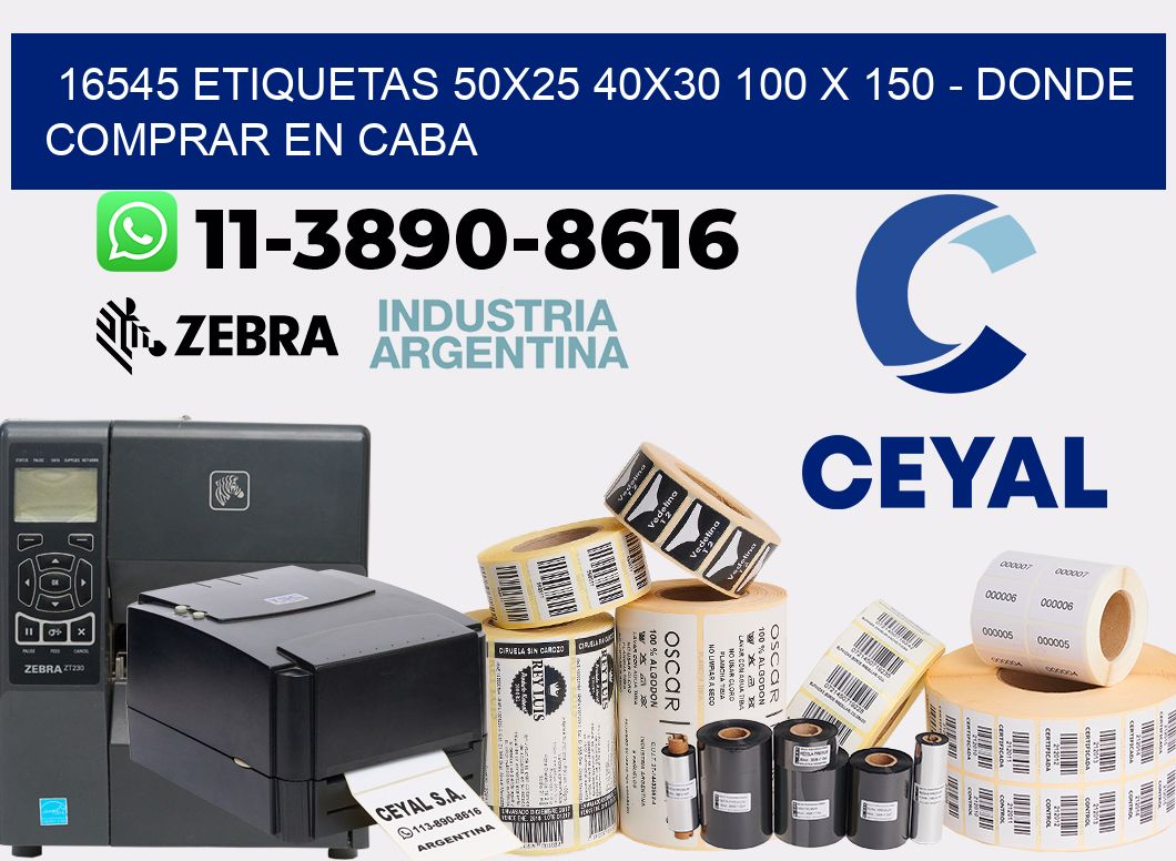 16545 etiquetas 50x25 40x30 100 x 150 - Donde Comprar en Caba