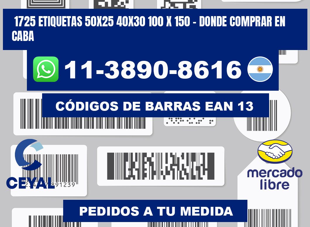 1725 etiquetas 50x25 40x30 100 x 150 - Donde Comprar en Caba