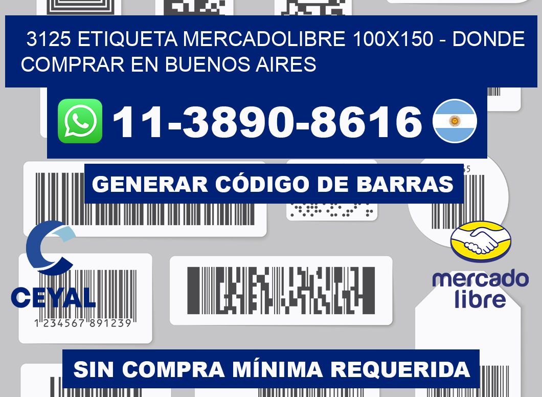 3125 etiqueta MercadoLibre 100x150 - Donde Comprar en Buenos Aires