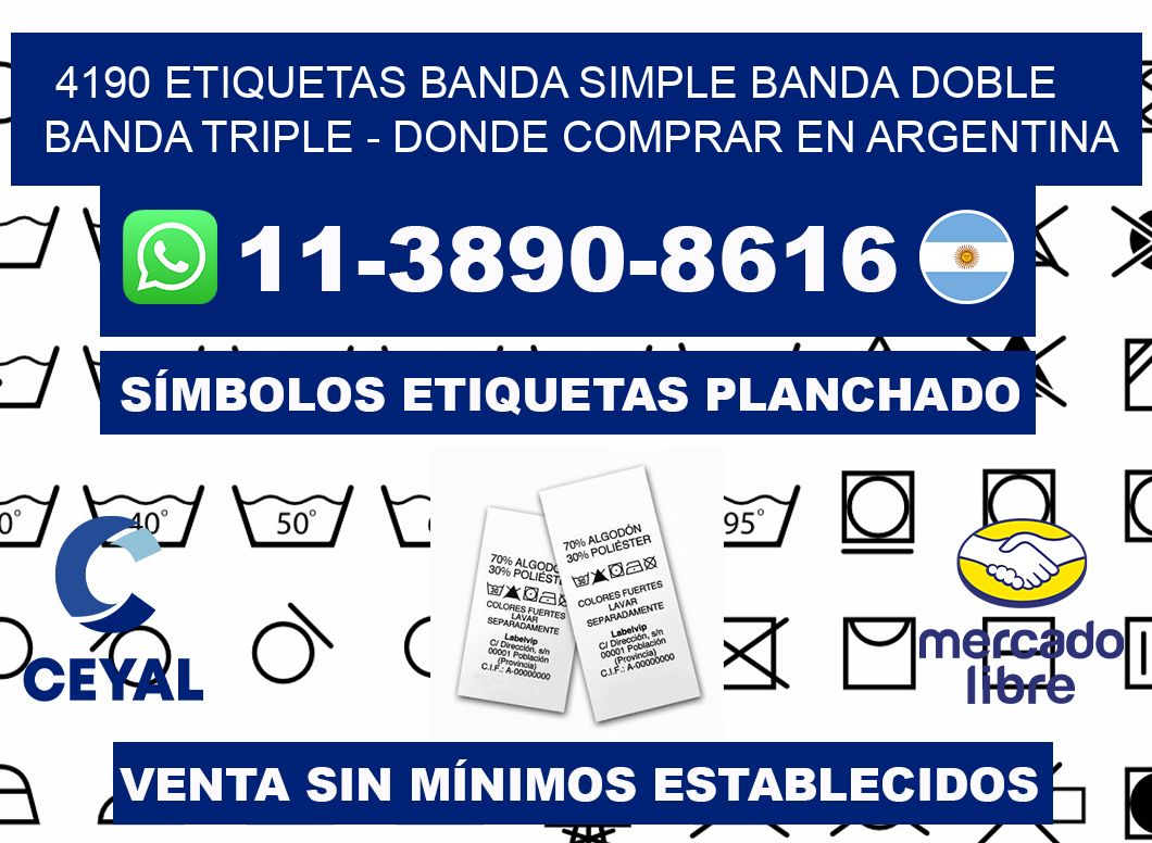 4190 etiquetas banda simple banda doble banda triple - Donde Comprar en Argentina