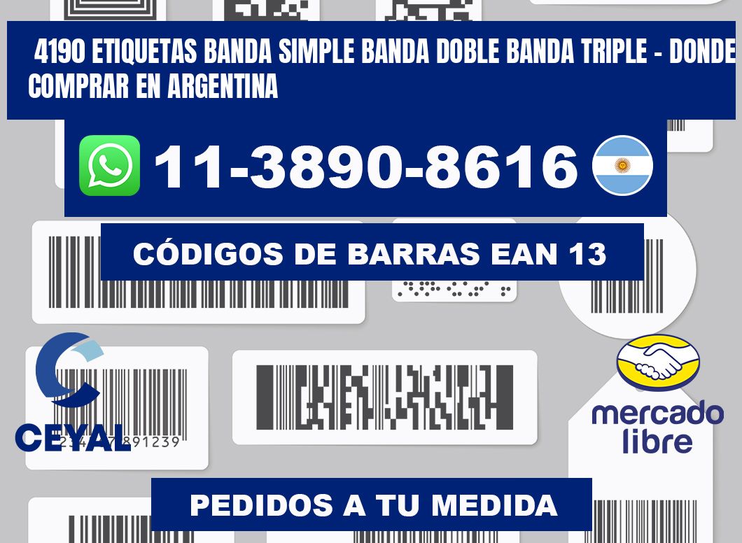 4190 etiquetas banda simple banda doble banda triple - Donde Comprar en Argentina