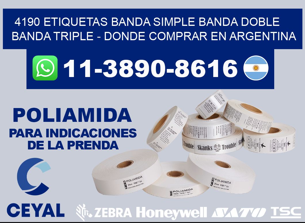 4190 etiquetas banda simple banda doble banda triple - Donde Comprar en Argentina