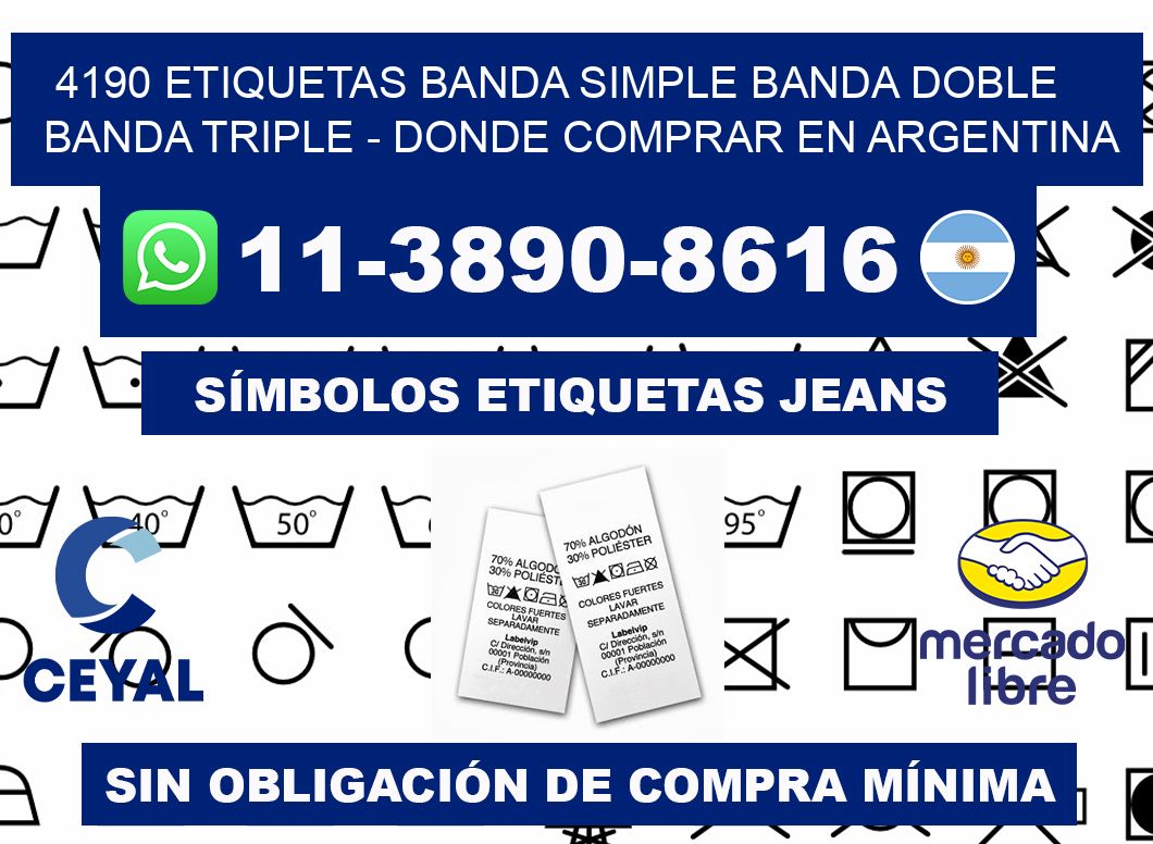 4190 etiquetas banda simple banda doble banda triple - Donde Comprar en Argentina