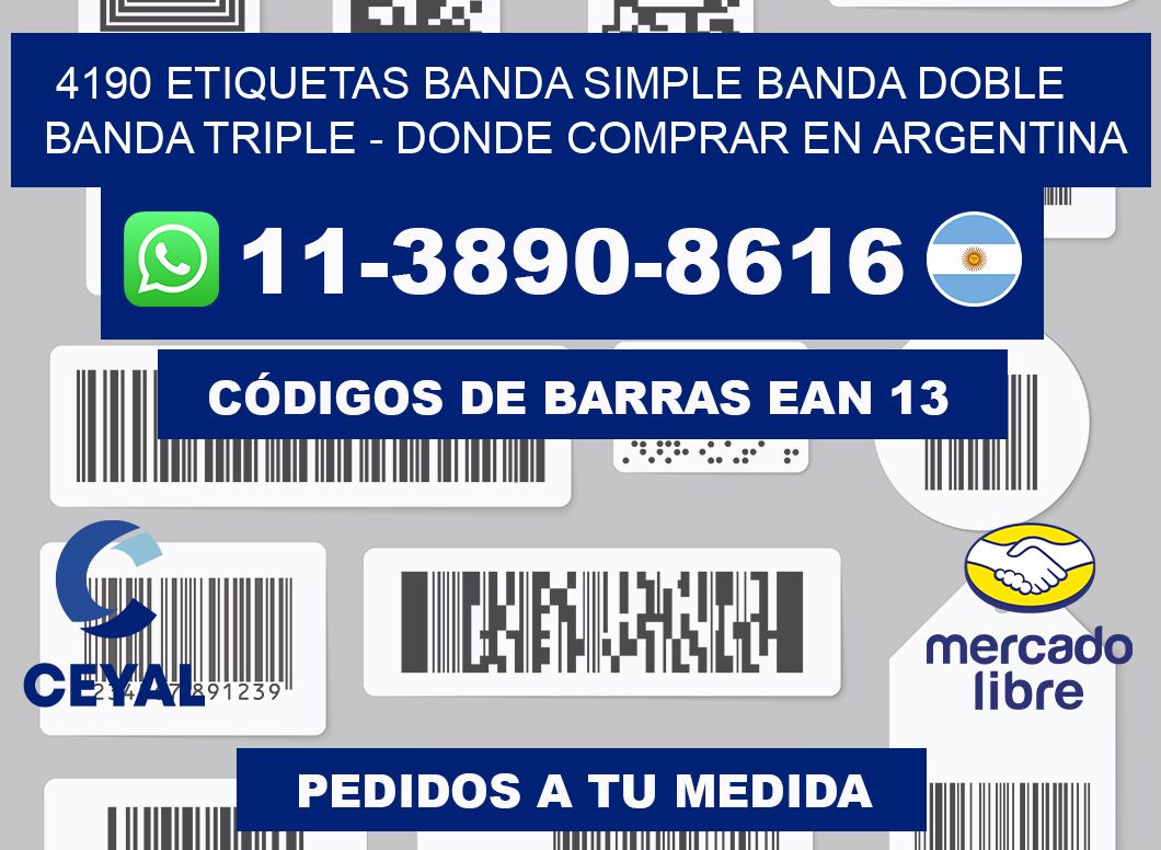 4190 etiquetas banda simple banda doble banda triple - Donde Comprar en Argentina