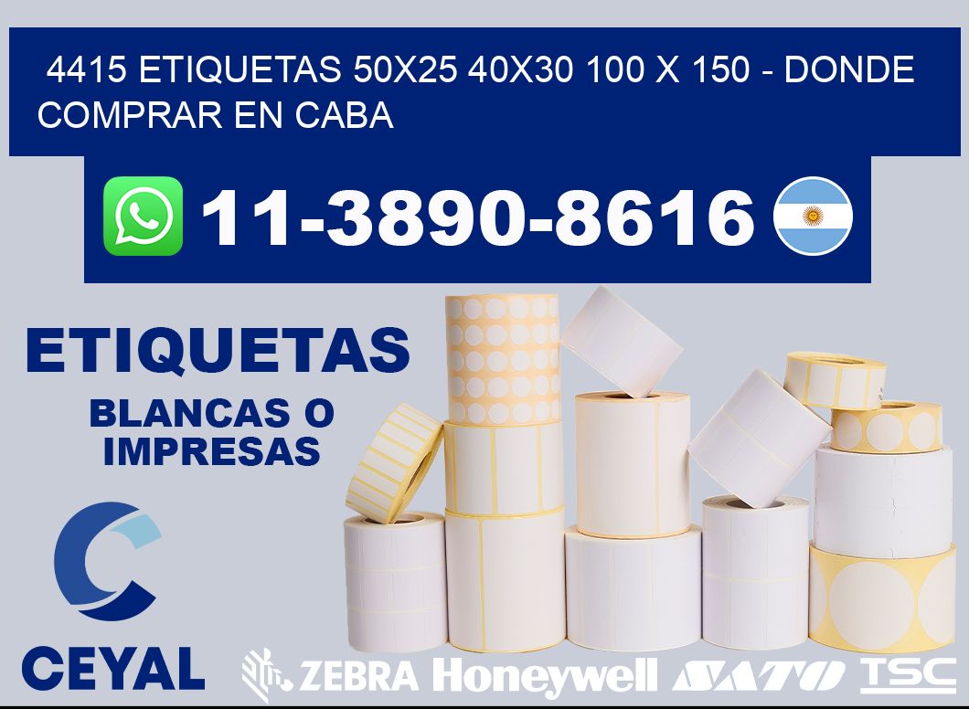 4415 etiquetas 50x25 40x30 100 x 150 - Donde Comprar en Caba