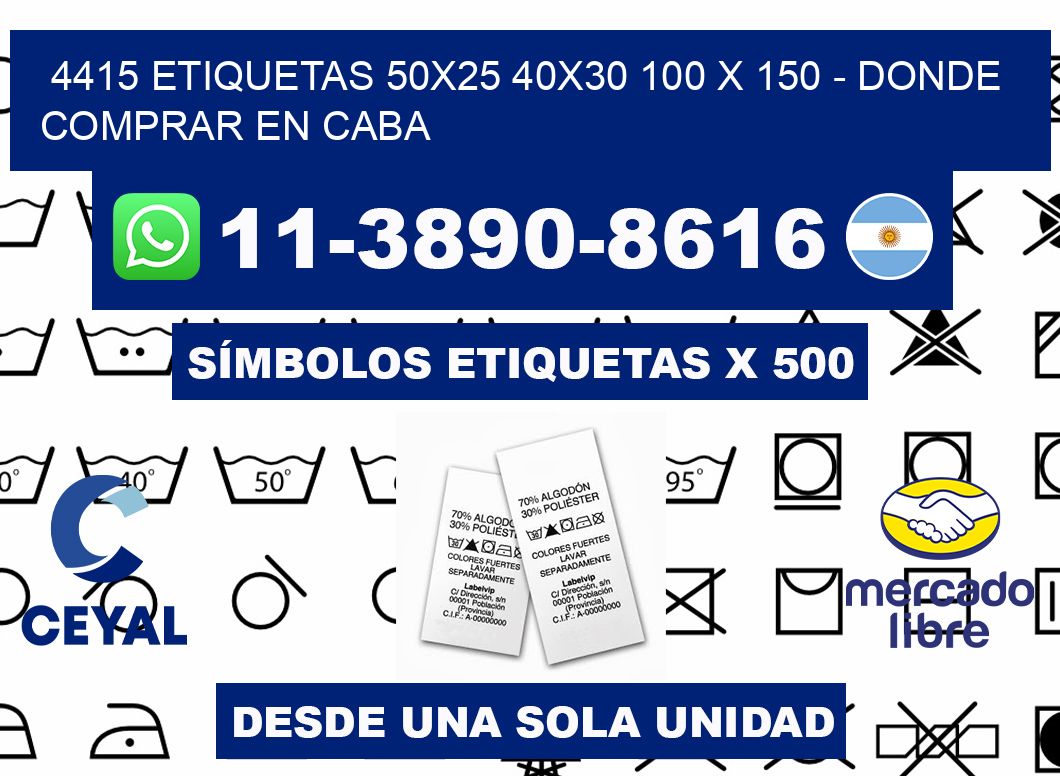 4415 etiquetas 50x25 40x30 100 x 150 - Donde Comprar en Caba