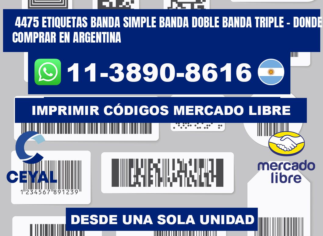 4475 etiquetas banda simple banda doble banda triple - Donde Comprar en Argentina