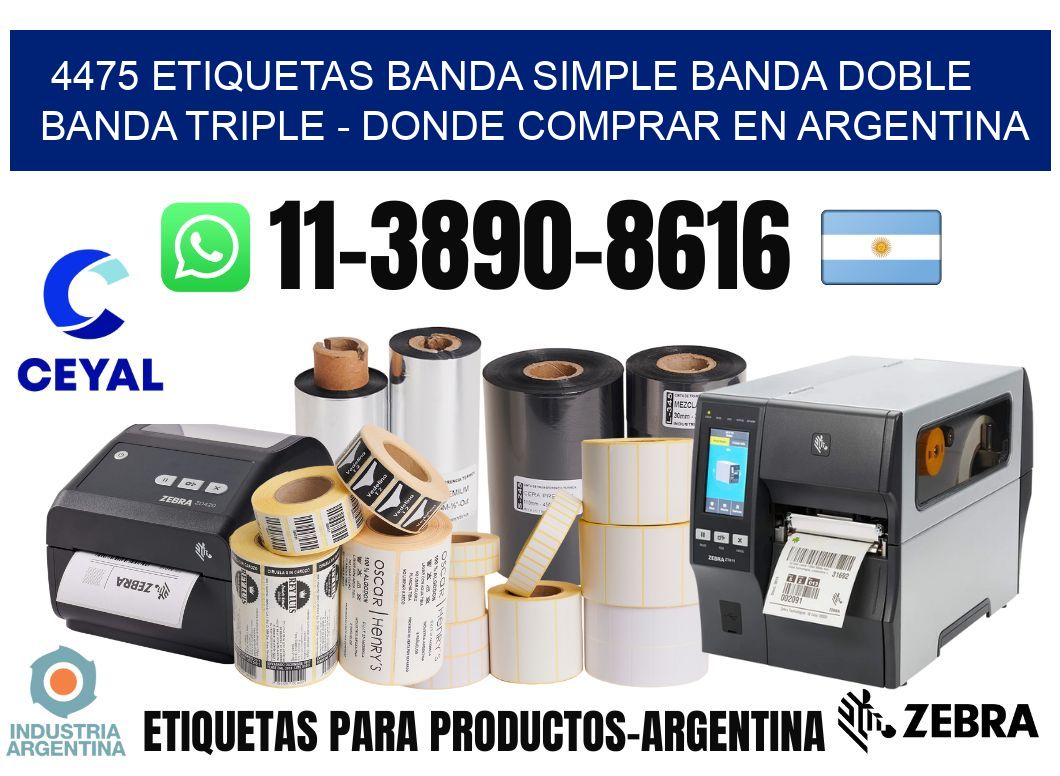 4475 etiquetas banda simple banda doble banda triple - Donde Comprar en Argentina