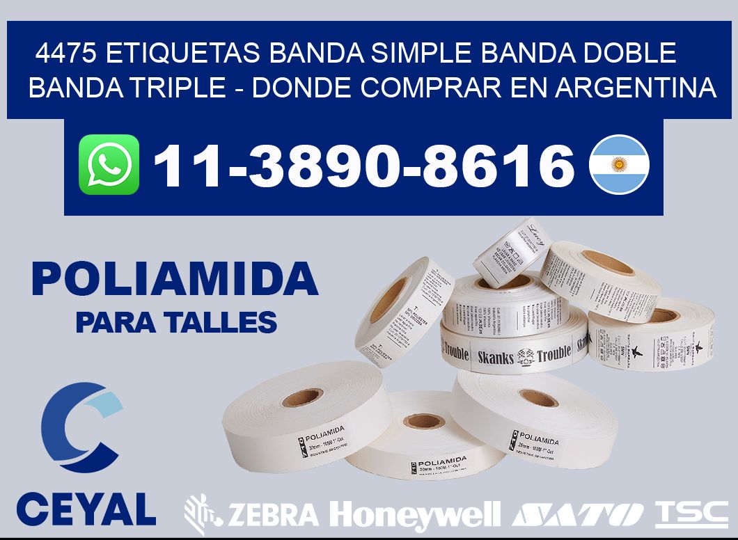 4475 etiquetas banda simple banda doble banda triple - Donde Comprar en Argentina