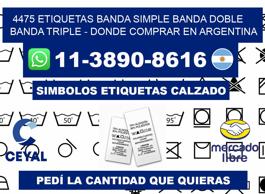 4475 etiquetas banda simple banda doble banda triple - Donde Comprar en Argentina