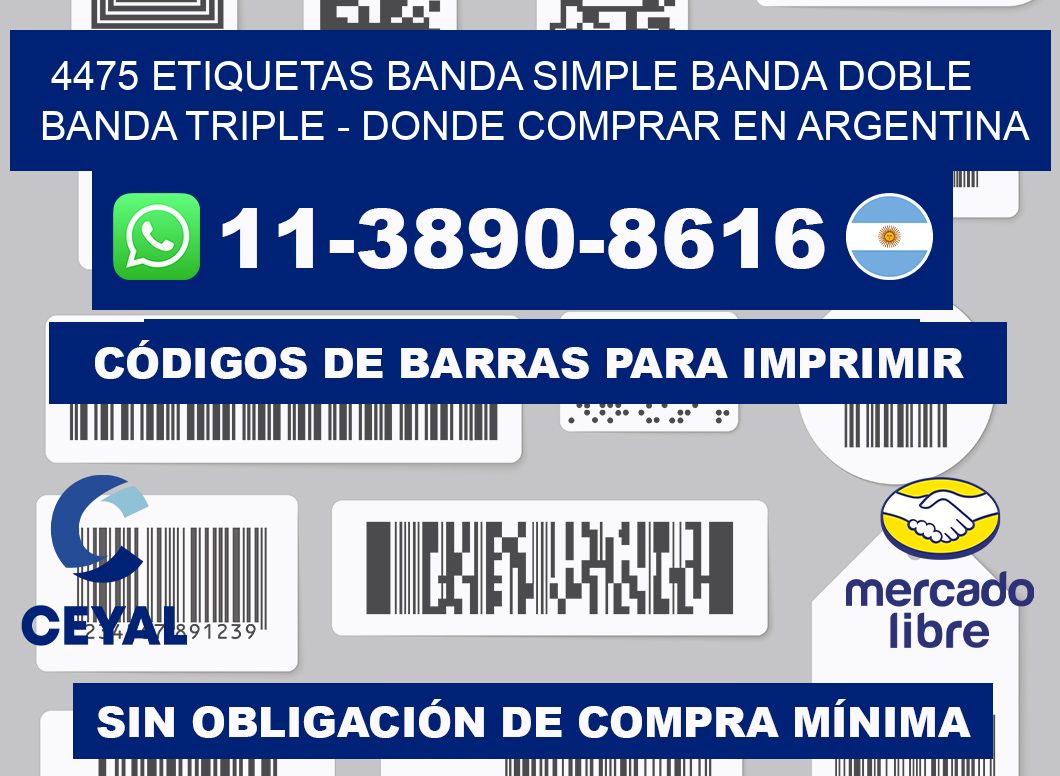 4475 etiquetas banda simple banda doble banda triple - Donde Comprar en Argentina