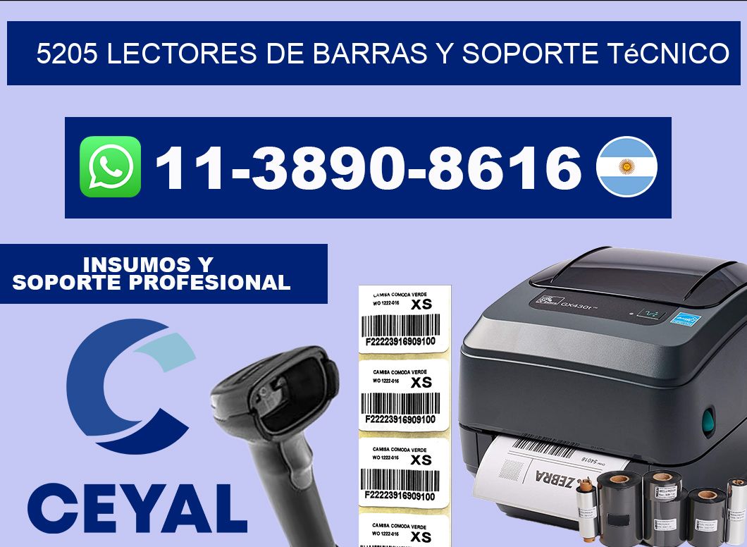 5205 Lectores de barras y Soporte Técnico