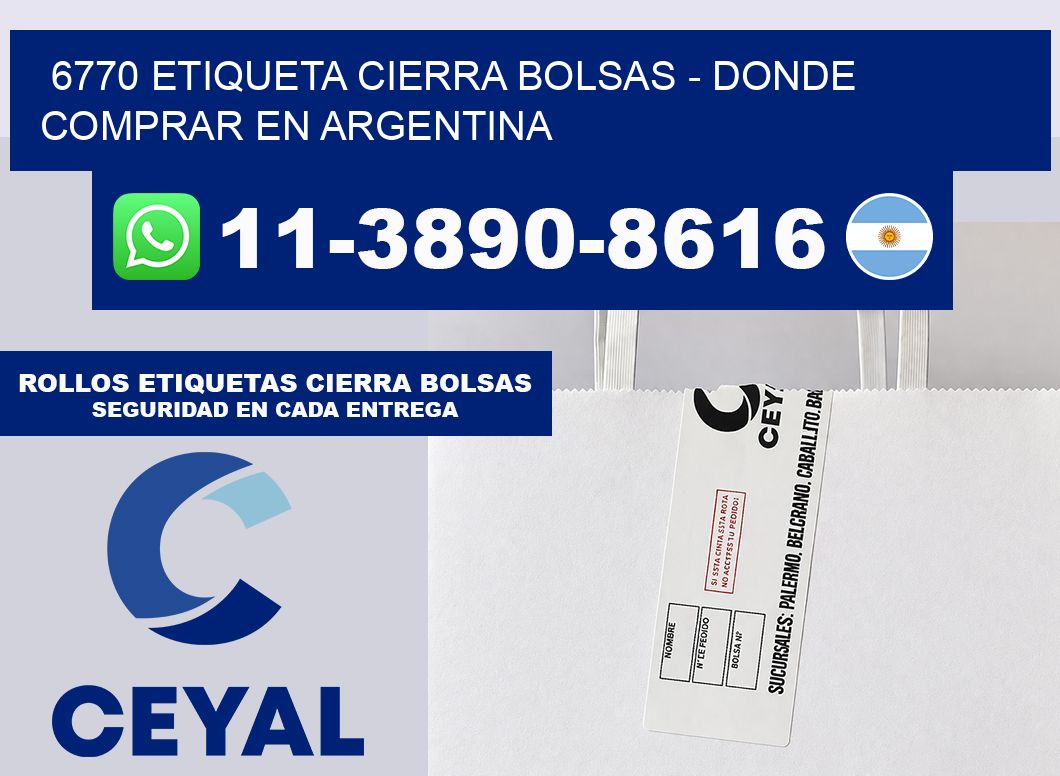 6770 etiqueta Cierra Bolsas – Donde Comprar en Argentina