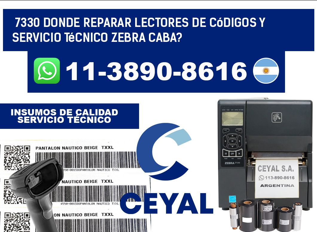 7330 donde reparar Lectores de Códigos y Servicio Técnico zebra Caba?