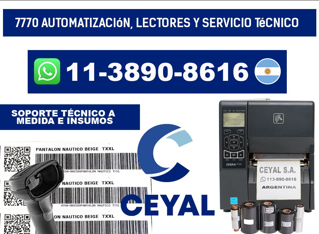 7770 Automatización, Lectores y Servicio Técnico