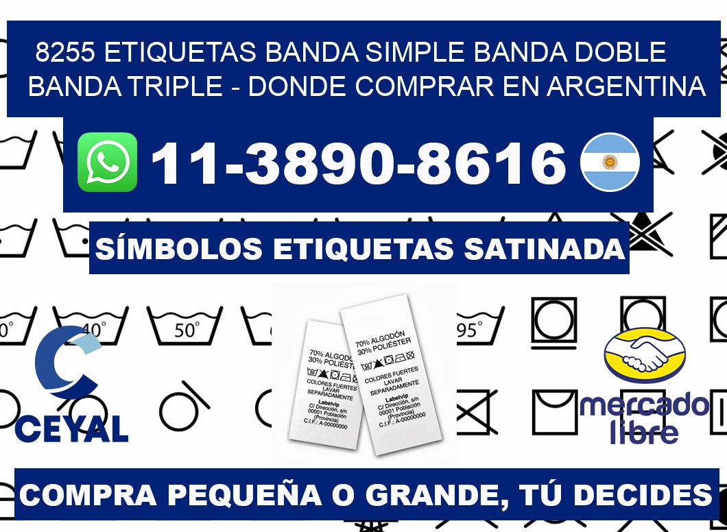 8255 etiquetas banda simple banda doble banda triple - Donde Comprar en Argentina
