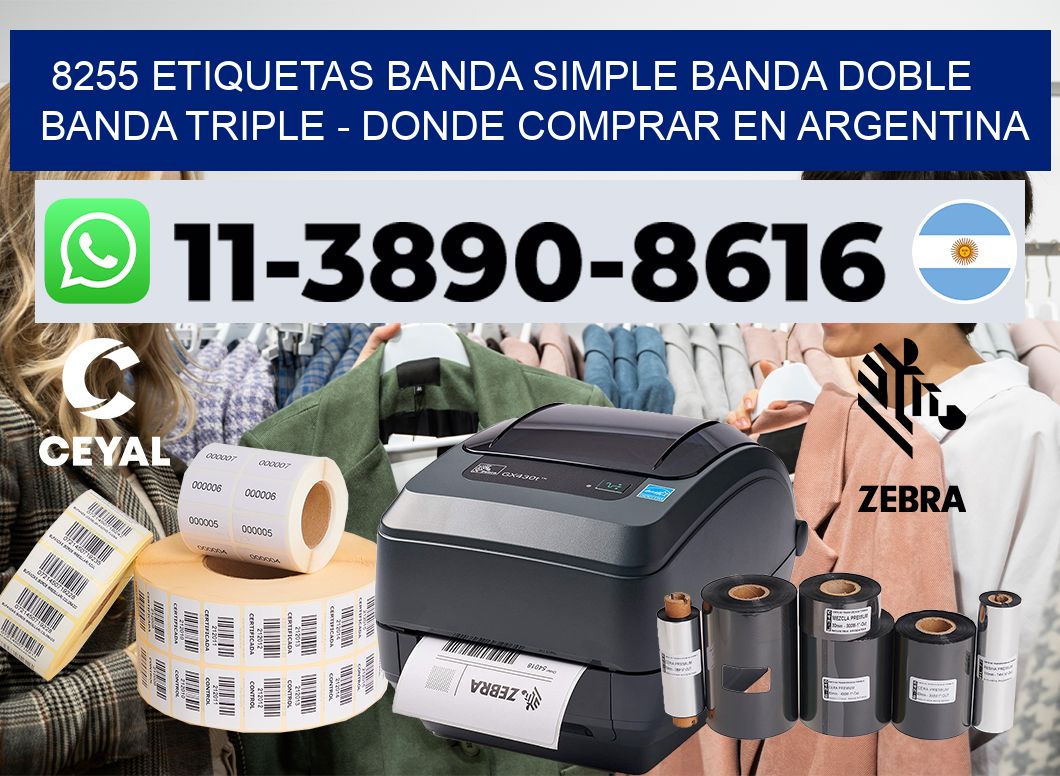 8255 etiquetas banda simple banda doble banda triple – Donde Comprar en Argentina