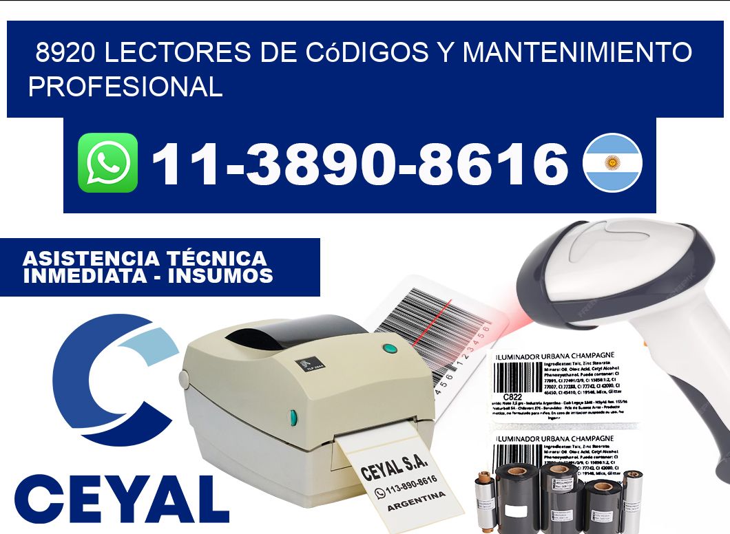 8920 Lectores de Códigos y Mantenimiento Profesional