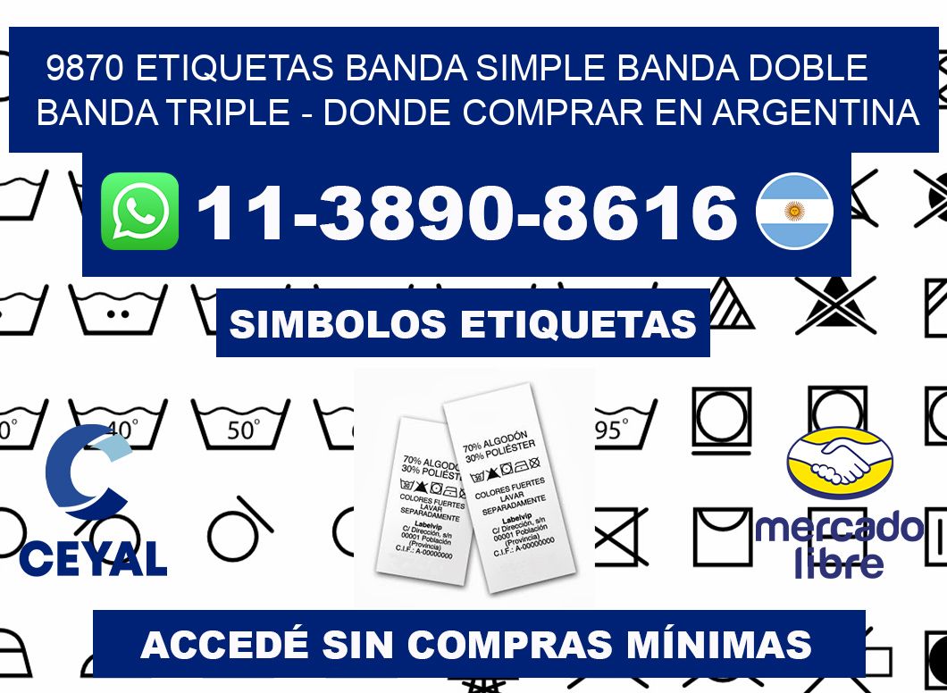9870 etiquetas banda simple banda doble banda triple - Donde Comprar en Argentina