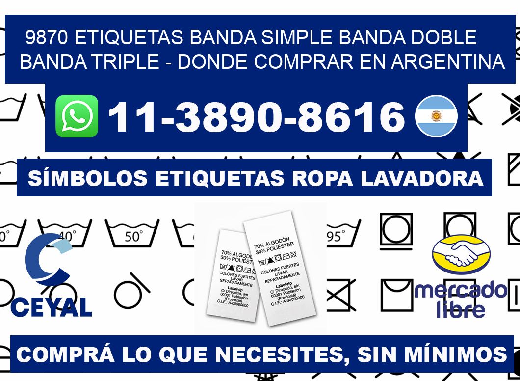 9870 etiquetas banda simple banda doble banda triple - Donde Comprar en Argentina