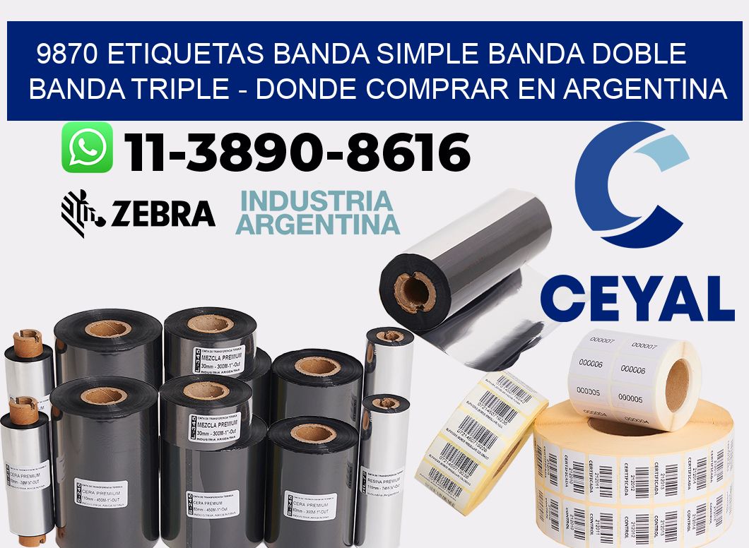 9870 etiquetas banda simple banda doble banda triple - Donde Comprar en Argentina