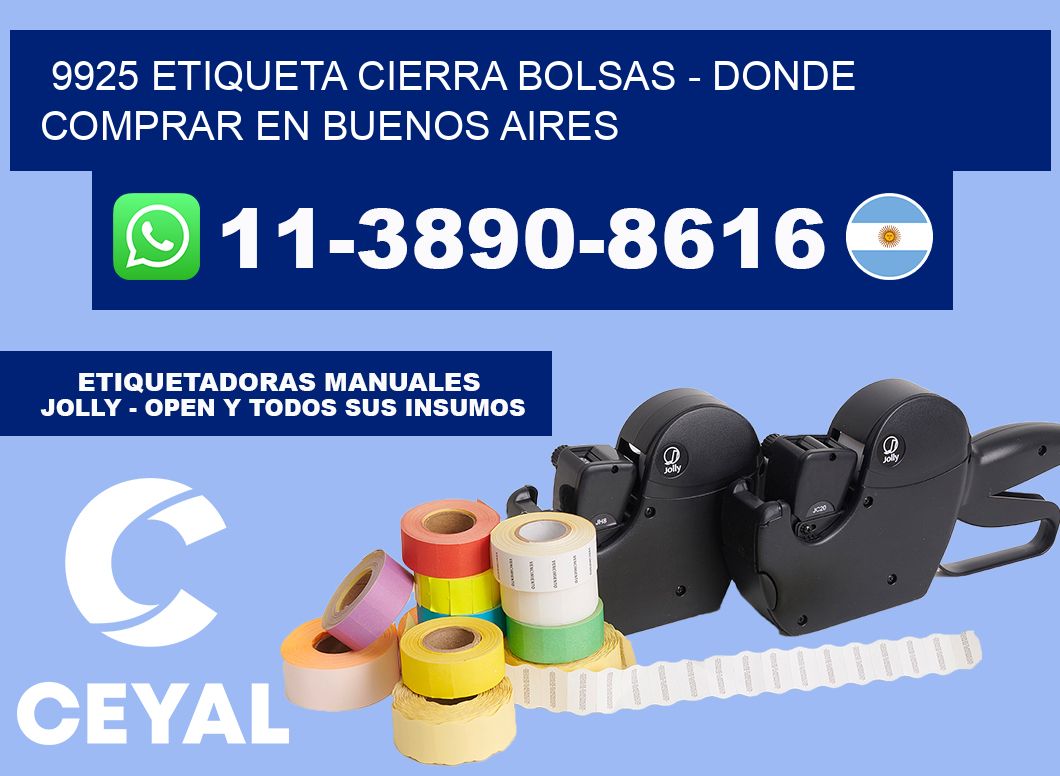 9925 etiqueta Cierra Bolsas - Donde Comprar en Buenos Aires