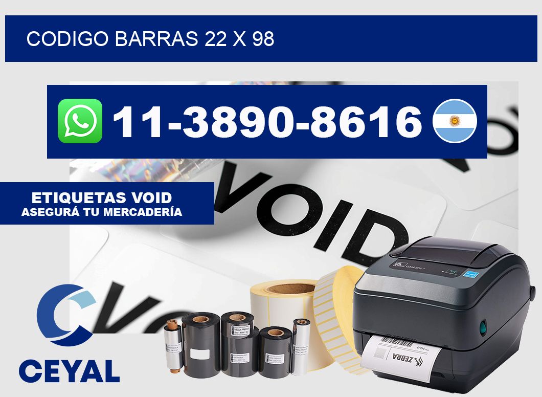 Codigo barras 22 x 98