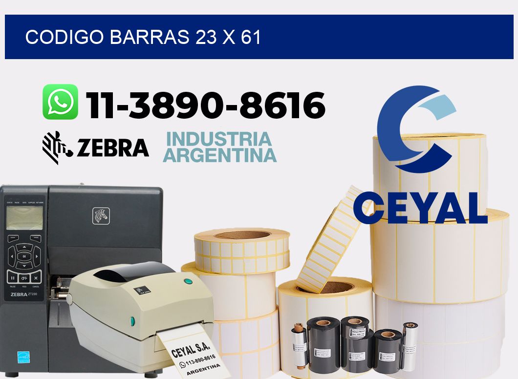 Codigo barras 23 x 61