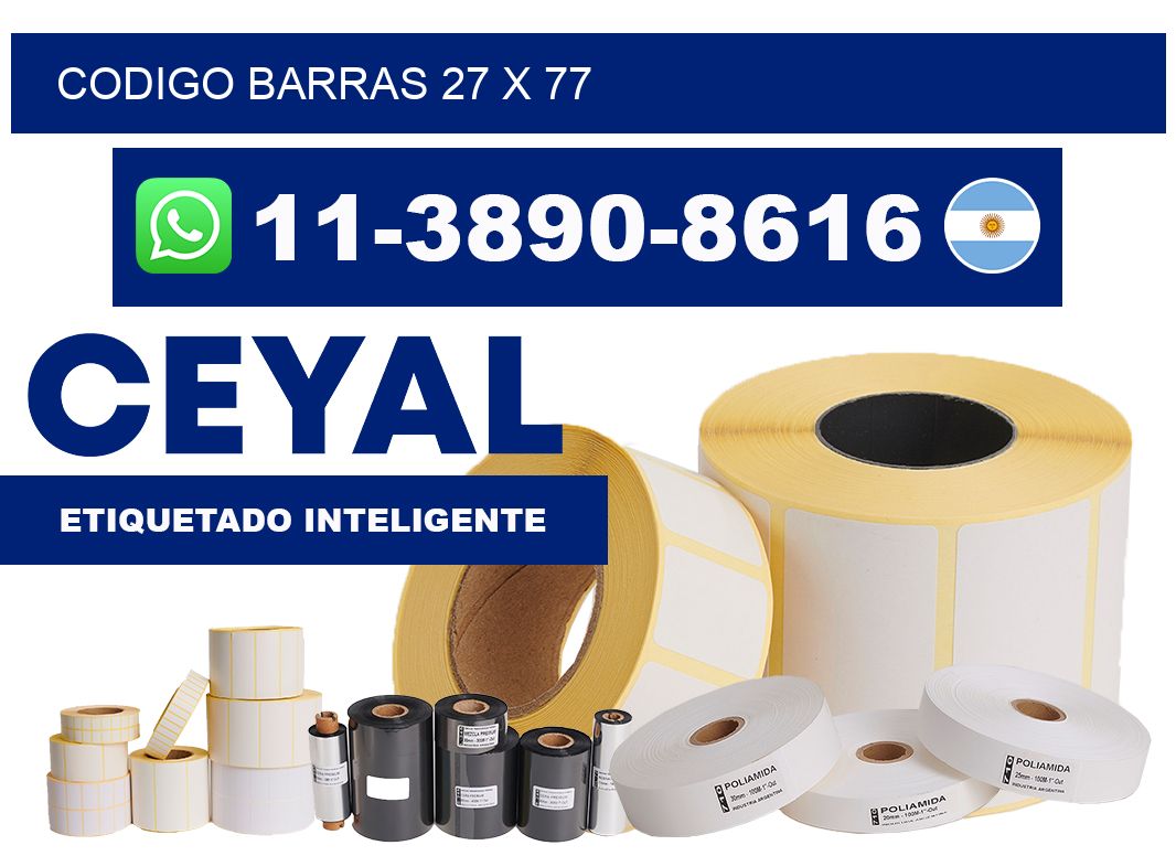 Codigo barras 27 x 77