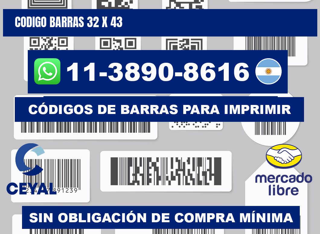 Codigo barras 32 x 43