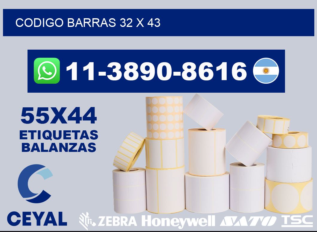 Codigo barras 32 x 43