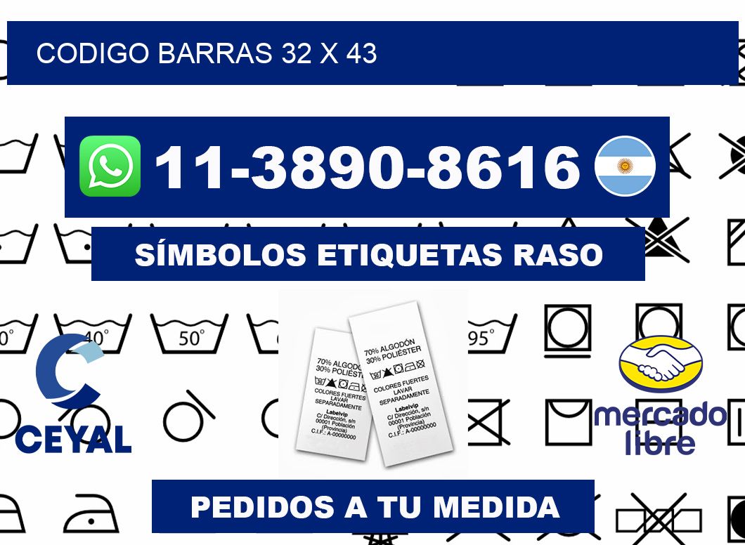 Codigo barras 32 x 43