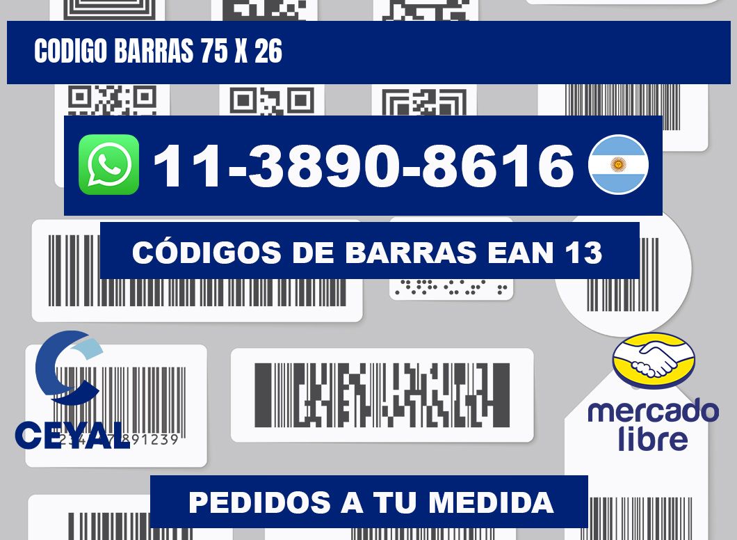 Codigo barras 75 x 26