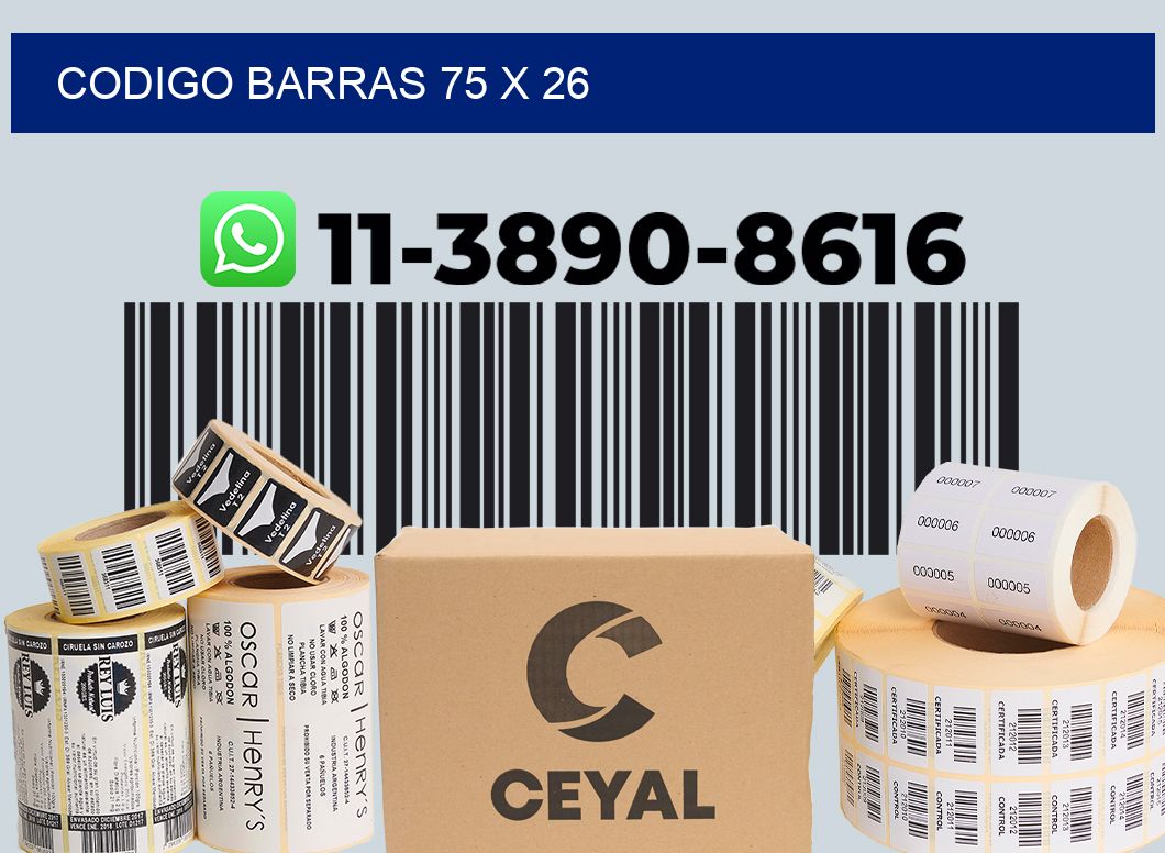 Codigo barras 75 x 26