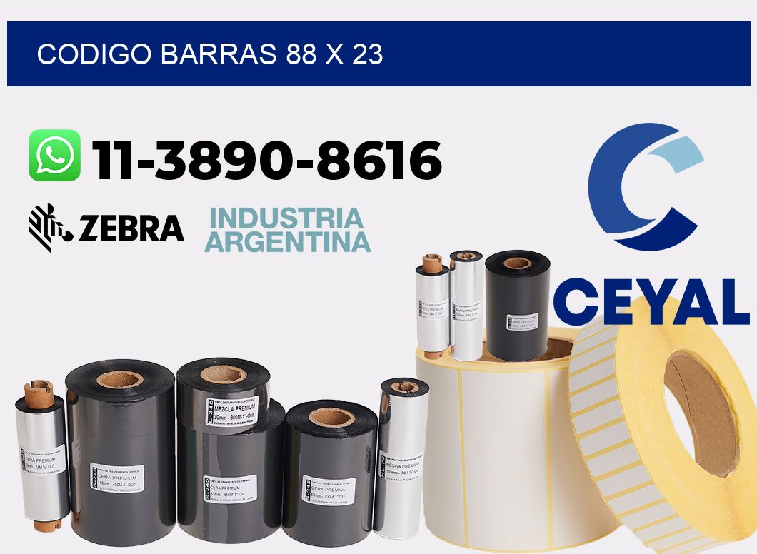 Codigo barras 88 x 23